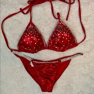 SuitsYouSwimwear Competition Bikini 👙 Red crystal design